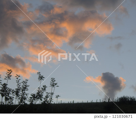 colorful sky at dawn 121030671