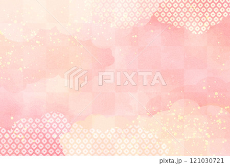 お正月・年賀状・新春 ピンクの和柄 背景 お正月・年賀状・新春 ピンクの和柄 背景 121030721