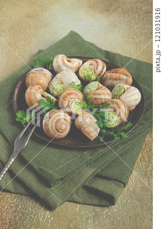 grape snails stuffed in Burgundy, with butter and herbs, French cuisine, no people, grape snails stuffed in Burgundy, with butter and herbs, French cuisine, no people, 121031916