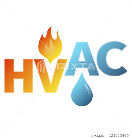 Symbol for business heating ventilation and air conditioning in the house 121033566