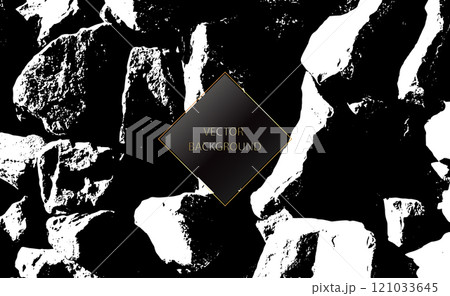 Unique abstract background black white geometric stone structure 121033645