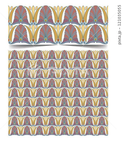 Seamless moroccan pattern background with flowers illustration clip-art Seamless moroccan pattern background with flowers illustration clip-art 121035055