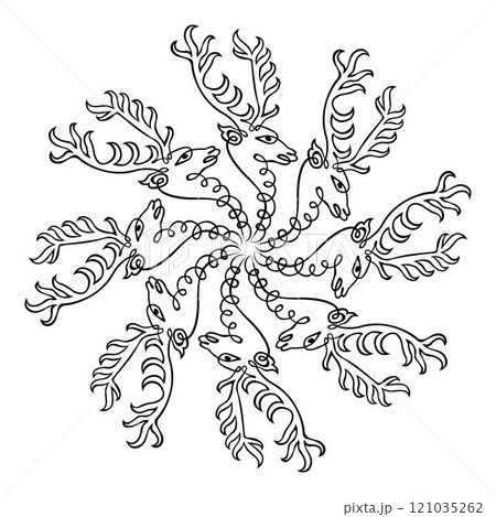 Abstract arabic Vintage Decorative Calligraphy Ornamental Silhouette symbol for tattoo isolated vector illustration 121035262