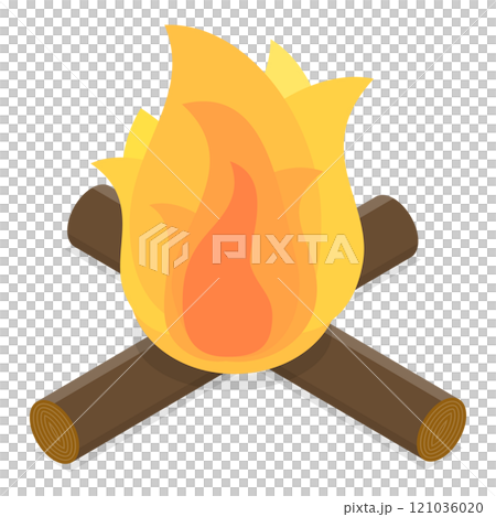 3D Isometric Flat  Set of Camping Equipments. Item 5 121036020
