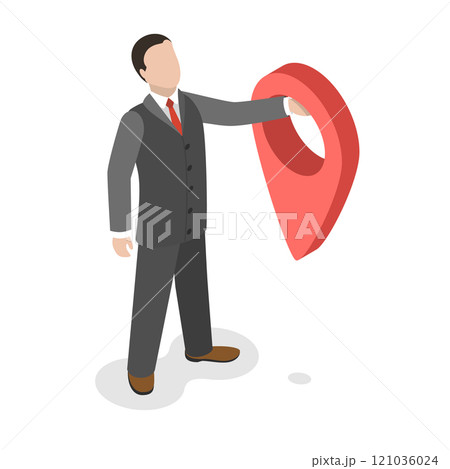 3D Isometric Flat Illustration of Office Relocation. Item 4 3D Isometric Flat Illustration of Office Relocation. Item 4 121036024