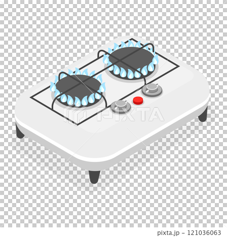3D Isometric Flat Set of Camping Stoves. Item 1 3D Isometric Flat Set of Camping Stoves. Item 1 121036063