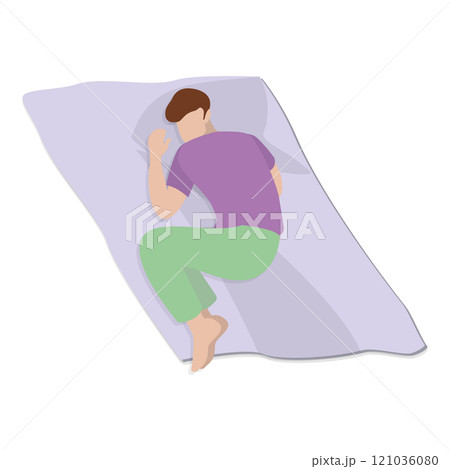 3D Isometric Flat  Set of Men And Women Sleeping Poses. Item 6 121036080