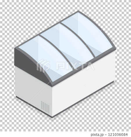 3D Isometric Flat  Set of Commercial Display Refrigerators. Item 4 121036084