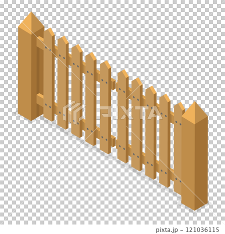 3D Isometric Flat Set of Terrace Fences and Gates. Item 6 3D Isometric Flat Set of Terrace Fences and Gates. Item 6 121036115