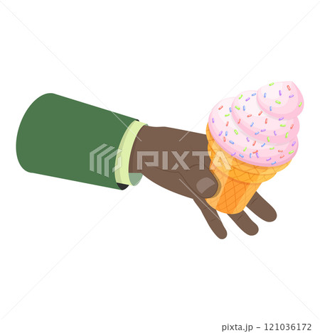 3D Isometric Flat  Illustration of Ice Beverage. Item 4 121036172