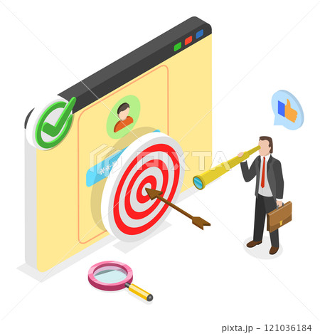 3D Isometric Flat  Illustration of Personal Development. Item 2 121036184
