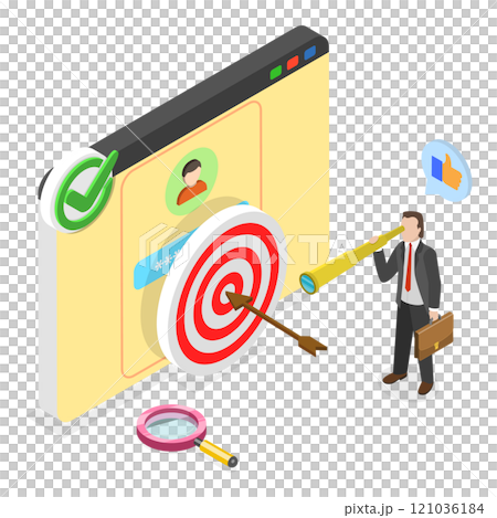 3D Isometric Flat  Illustration of Personal Development. Item 2 121036184
