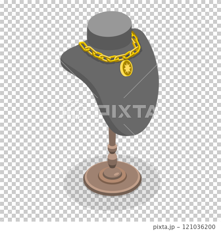 3D Isometric Flat  Illustration of Jewelry Shop. Item 2 121036200
