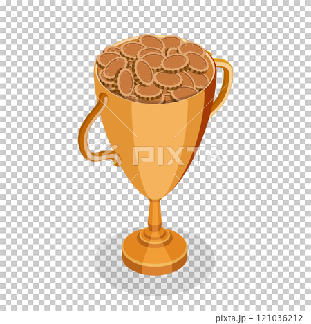 3D Isometric Flat  Set of Rank Trophies. Item 2 121036212