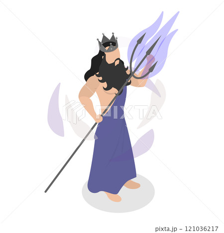 3D Isometric Flat  Illustration of Ancient Mythology Heroes. Item 3 121036217