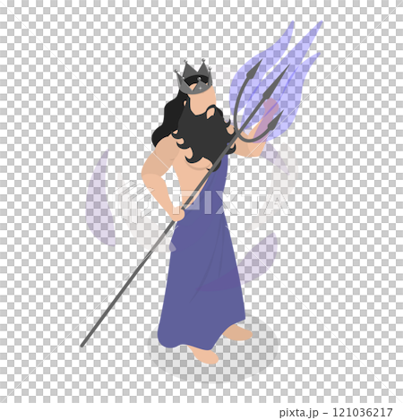 3D Isometric Flat  Illustration of Ancient Mythology Heroes. Item 3 121036217