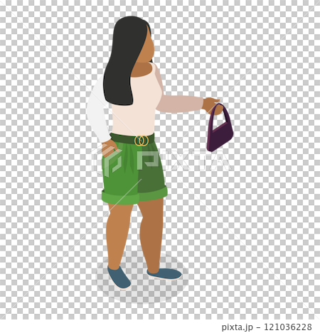 3D Isometric Flat Set of Plus Size Style Girls. Item 3 3D Isometric Flat Set of Plus Size Style Girls. Item 3 121036228