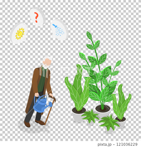 3D Isometric Flat Illustration of Dementia. Item 4 3D Isometric Flat Illustration of Dementia. Item 4 121036229