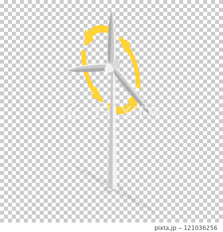 3D Isometric Flat  Illustration of Vertical Axis Wind Turbines. Item 4 121036256