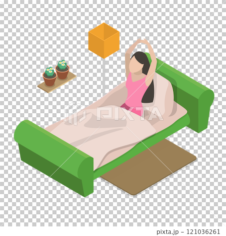3D Isometric Flat  Illustration of Habits and Ritual Items. Item 6 121036261