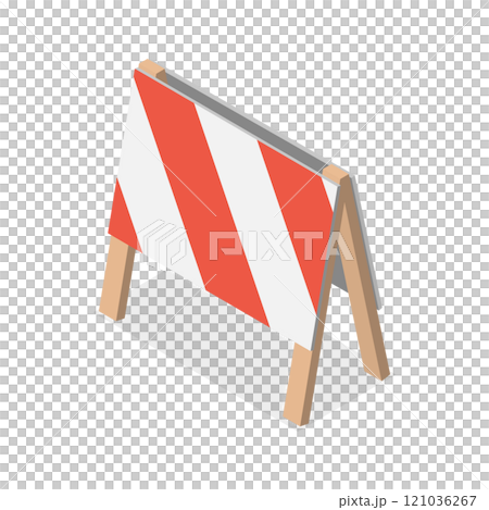 3D Isometric Flat Set of Traffic Road Barriers. Item 1 3D Isometric Flat Set of Traffic Road Barriers. Item 1 121036267