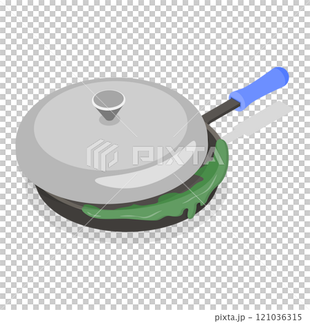 3D Isometric Flat Set of Dirty Pots. Item 4 3D Isometric Flat Set of Dirty Pots. Item 4 121036315