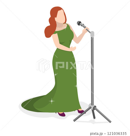 3D Isometric Flat  Set of Creative Professions People. Item 6 121036335