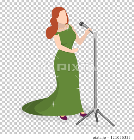 3D Isometric Flat  Set of Creative Professions People. Item 6 121036335