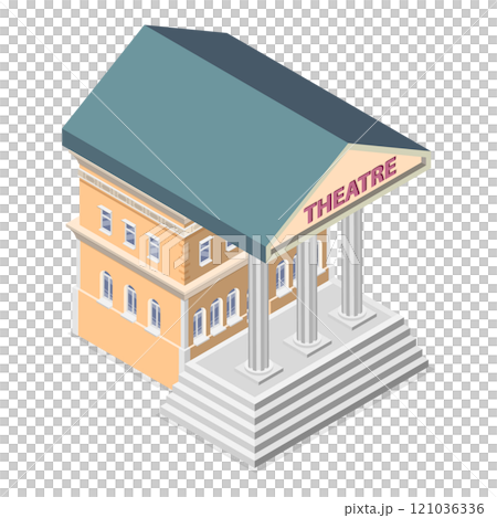 3D Isometric Flat Set of Opera Scenes. Item 4 3D Isometric Flat Set of Opera Scenes. Item 4 121036336