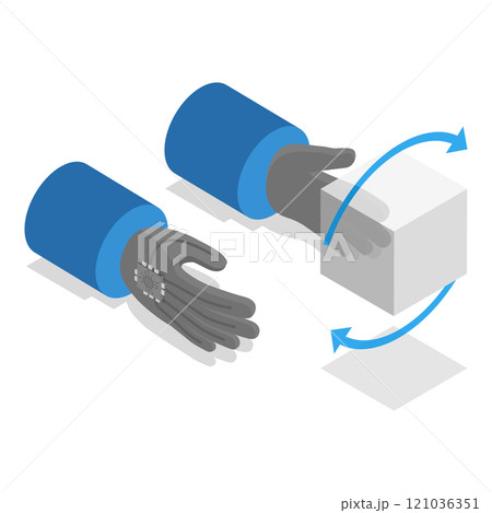 3D Isometric Flat Illustration of Extended Reality. Item 2 3D Isometric Flat Illustration of Extended Reality. Item 2 121036351