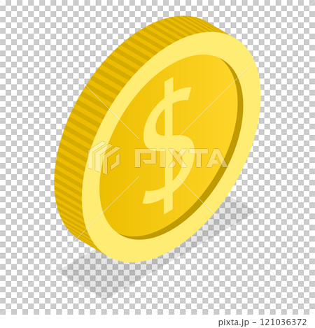 3D Isometric Flat Illustration of World Currency Coins. Item 10 3D Isometric Flat Illustration of World Currency Coins. Item 10 121036372
