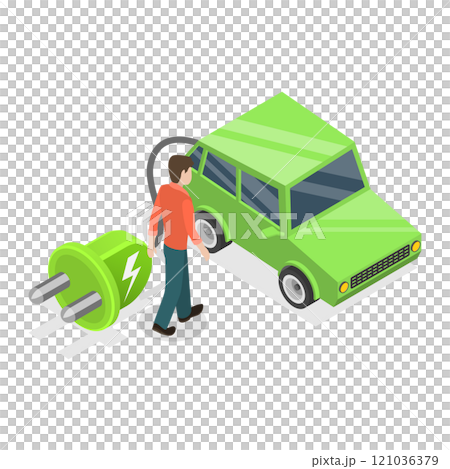3D Isometric Flat  Illustration of Sustainable Energy. Item 1 121036379