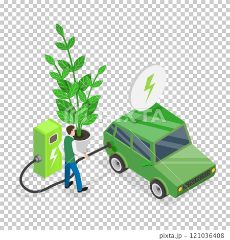 3D Isometric Flat Illustration of Sustainable and Renewable Energy. Item 1 3D Isometric Flat Illustration of Sustainable and Renewable Energy. Item 1 121036408
