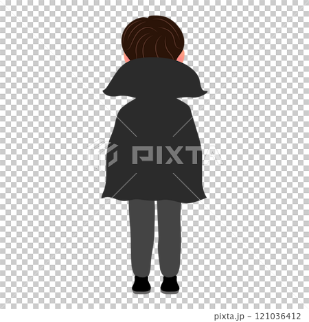 Flat Illustration of Kid Boy Wearing a Dracula Halloween Costume. Item 2 Flat Illustration of Kid Boy Wearing a Dracula Halloween Costume. Item 2 121036412
