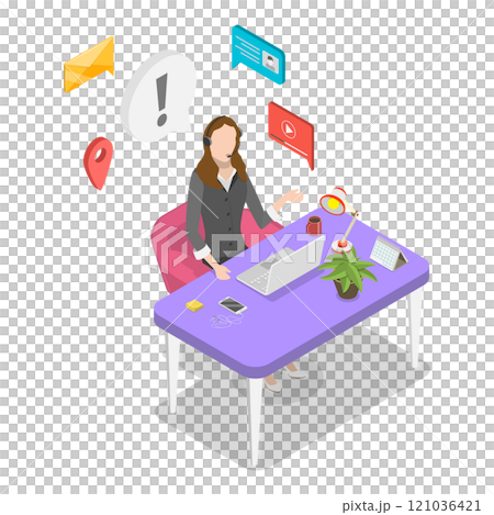 3D Isometric Flat Illustration of Business Profile. Item 2 3D Isometric Flat Illustration of Business Profile. Item 2 121036421