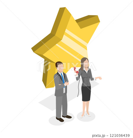 3D Isometric Flat  Illustration of Hospitality Service. Item 1 121036439