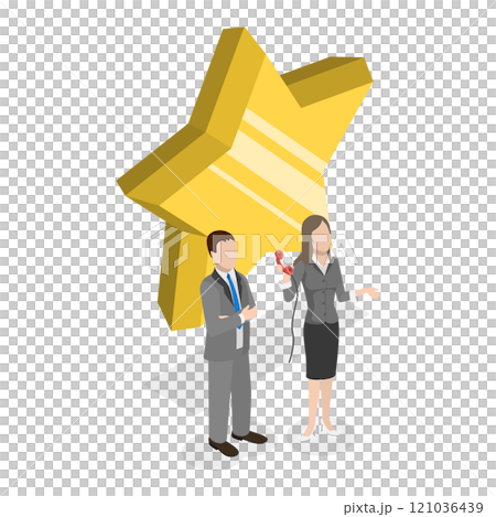 3D Isometric Flat  Illustration of Hospitality Service. Item 1 121036439