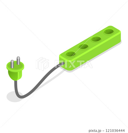 3D Isometric Flat  Set of Tools Of Electrician. Item 2 121036444