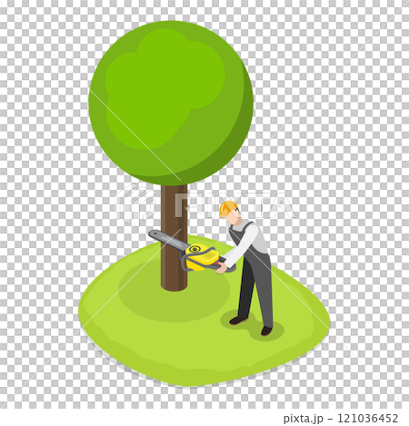 3D Isometric Flat Set of Professional Gardener. Item 4 3D Isometric Flat Set of Professional Gardener. Item 4 121036452