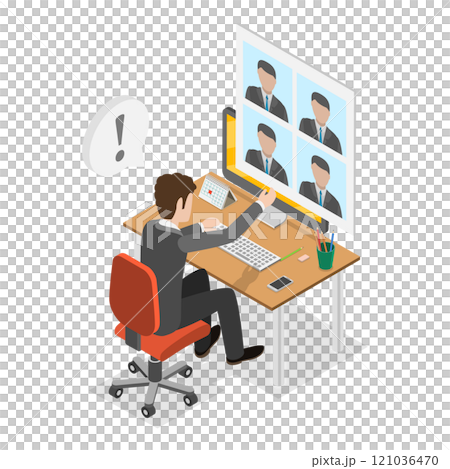 3D Isometric Flat  Illustration of Entry Permission. Item 3 121036470