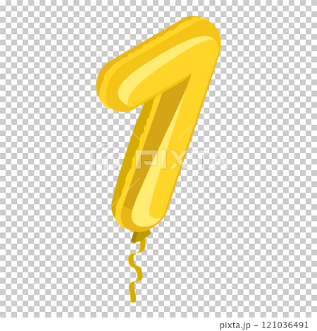 3D Isometric Flat  Illustration of Birthday Ballon. Item 2 121036491
