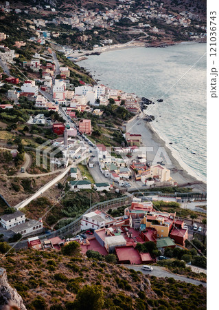 General view of the Ceuta border where Spain is separated from Morocco General view of the Ceuta border where Spain is separated from Morocco 121036743