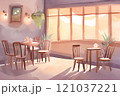 テーブルのある部屋 水彩画風 テーブルのある部屋 水彩画風 121037221