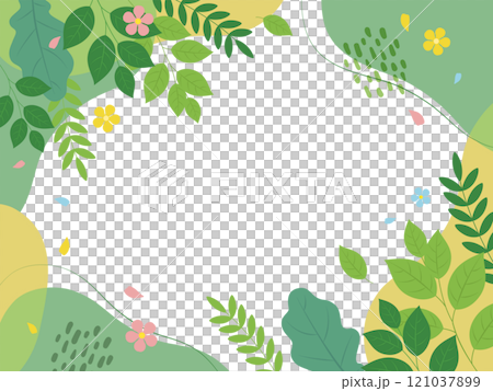 Spring image frame_vector illustration 121037899