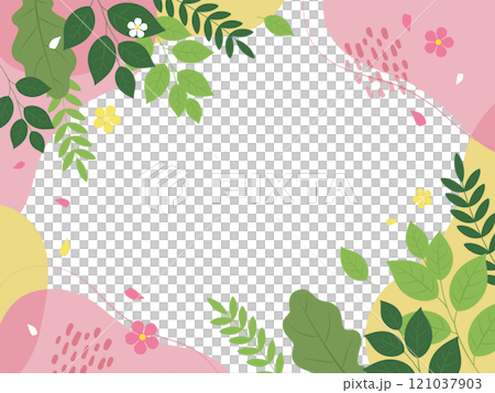 Spring image frame_vector illustration Spring image frame_vector illustration 121037903