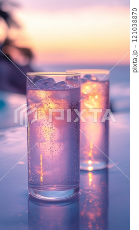 Healthy Drinks in Glass, Stylish and Natural 121038870