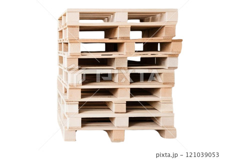 wooden pallets on isolate transparency background, PNG  121039053