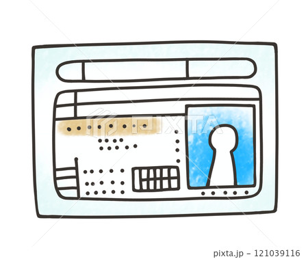 ゆるめシンプル免許証　アナログ風 121039116