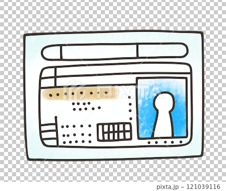 ゆるめシンプル免許証　アナログ風 121039116