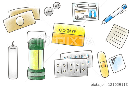ゆるめシンプル防災品セット2　アナログ風 121039118